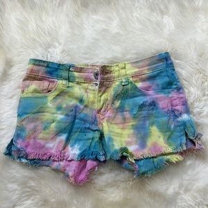 Butter Tie Dye Jean shorts, girls size 10